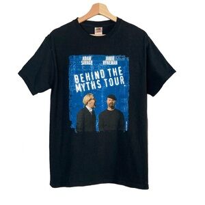 Mythbusters Behind The Myths Tour Graphic Tee Shirt Adam Savage Jaime Hyneman